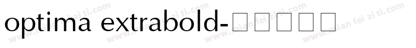 optima extrabold字体转换